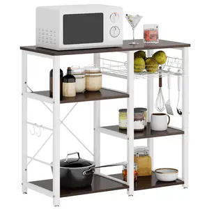 3-Tier Kitchen Baker's Rack Utility Microwave Oven Stand Storage Cart Workstation Shelf