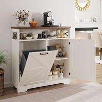 White-1 x13 Gallons(A trash can and a shelf)