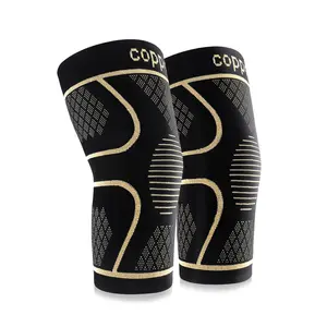 Copper Knee Sleeves pad 2 Pack Brace for Women & Men - Unisex non-slip professional knee wrap Set support Compression Support for Arthritis, ACL, Meniscus Tear & Joint Pain Relief - Perfect for Running, Workouts, Fitness & Weightlifting