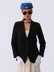 Flight Attendant Costume Set, Perfect for Parties, Role Play, Party Atmosphere Decoration, Holiday Celebration, Carnival Dress Up