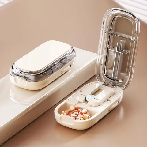 Ultra Precise Pill Cutter Splitter for Small and Tiny Pills with Easy Alignment and Secure Gripping for Perfect Splitting Every Time -RR