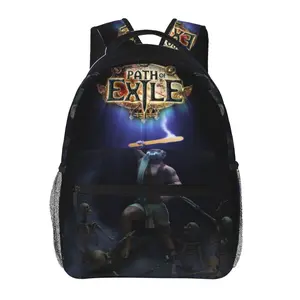 Path of Exile school backpack — large-capacity casual daypack for outdoor sports and office; cartoon Path of Exile merchandise laptop backpack and school bag for boys and girls, ideal as a gift