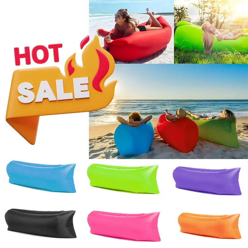 Portable Inflatable Sofa Bed with Air Mattress - Quick Setup Folding Lazy Sofa Suitable for Camping, Music Festivals, Parties - Lightweight & Outdoor Furniture