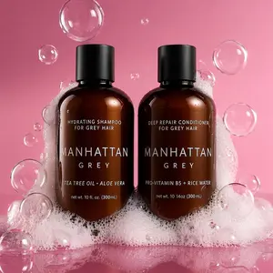 Grey Hair Shampoo & Conditioner Set – Hydrating + Repair System for Dry, Brittle Hair