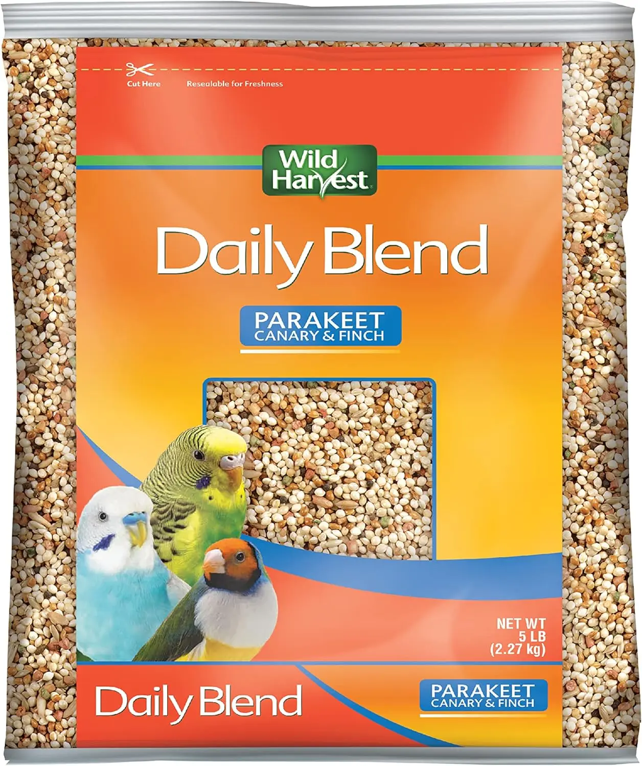 Daily Blend Nutrition Diet Parakeet, Canary And Finch, Bird Food, 5 Pounds