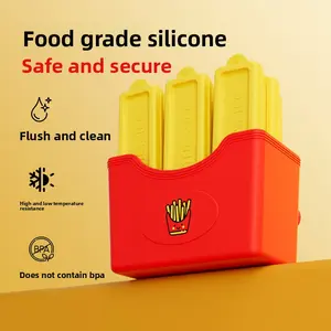 Food-grade French fries ice cube mold for home use with suction cup, ice-making tool for ice bars, square ice cubes, and large ice sticks