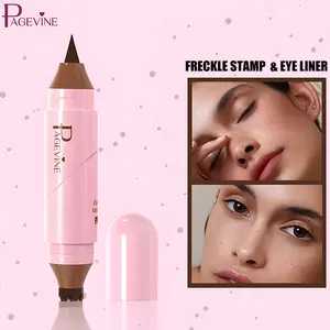 2-in-1 Twist-Up Freckle Stamp Eyeliner Pen, Waterproof Quick-Dry Freckle Makeup & Precise Eye Liner, Smudge-Proof Long-Lasting Dual-Ended Design