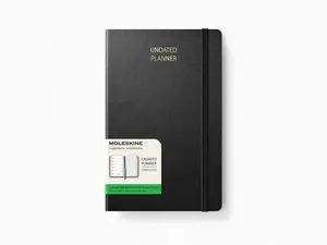 Moleskine 12 Month Weekly UNDATED Planner - BLACK Hardcover