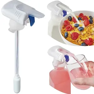 Automatic Beverage Suction Straw Pump, Press-Down Leak-Proof Portable Plastic Water Siphon, Convenient Travel Accessory for Drinks