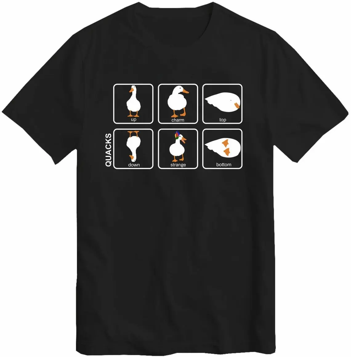 Quacks Funny Physics Pun Unisex T-Shirt Science Joke Top Tee