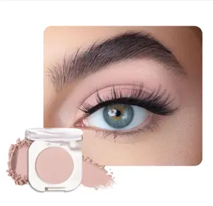 Nude Beige Tan Single Eyeshadow Makeup, Neutral Powde Eye Shadow for Women, Dusty Pink Matte Singles Eyeshadow Palette Pigmented Waterproof, sombras para ojos, Girls Christmas Eyeshadows Gift