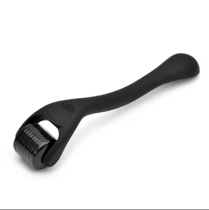 Hyper Derma Facial & Hair Roller - Black, Stainless Steel, Comfortable Design for Skincare, Ideal for Serum Application