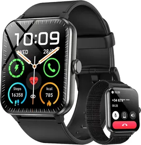 2026 Smart Watch (Answer/Make Calls), Fitness Watch for Men and Women with Heart Rate/SpO2/Sleep Monitor/2 Straps, 100+ Sports Modes, IP68 Waterproof Activity Tracker for Android/iPhone