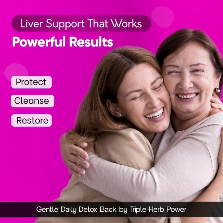 Liver Detox Supplement, 30,000mg Milk Thistle Extract, Turmeric, Artichoke & Glutathione – Supports Liver Health & Antioxidant Function – 60 Tablets