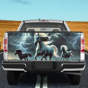 Running Horse Tailgate Wrap – Dynamic Galloping Horse Design, Galloping Horse Tailgate Wrap, Horse Lovers Tailgate Wrap, Wild Horse Tailgate Wrap, Running Stallion Tailgate Wrap