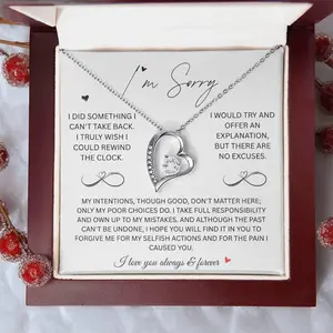 I'm Sorry Gift Apology Gift For Her, Please Forgive Me Necklace For Wife Girlfriend, Forgiveness, Forgive Necklace Sentimental Apology Card