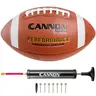 Cannon Sports Official Size Football - Composite Leather Football with Extra Grip & Durable Construction for All-Weather Play – Regulation Size Ball with Pump