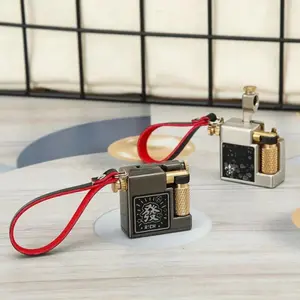 Vintage Lighter With Key Pendant, Retro EDC Portable Gadget, Classic Collectible Men Accessory, Unique Gift For Him, Compact Daily Carry Item, No Fuel Contained