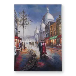 Begin Home Decor C1ROAR57H23S6N 5 x 7 ft. Dressed Up Couple - Blue Scenic Outdoor Rectangle Area Rug