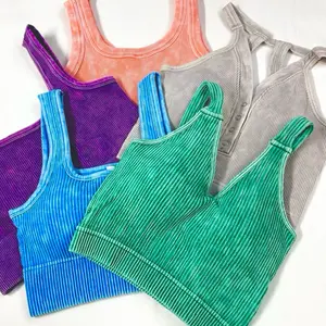 Bundle of 5 Bralettes / Tank Tops - Assorted Colors & Style - Ribbed Design Comfortable Everyday Wear