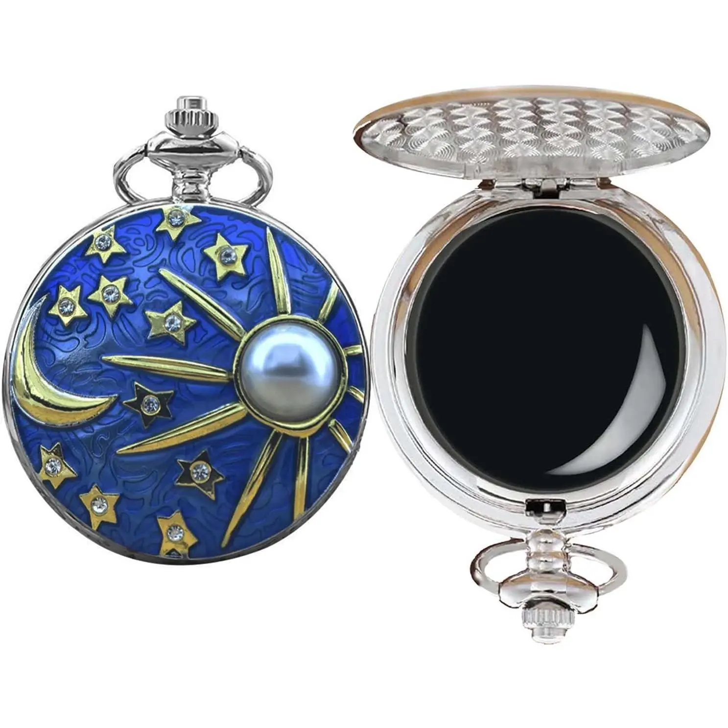 Scrying Mirror  Black Obsidian Mirror for Divination  Sun Moon Design