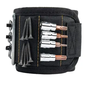 Magnetic Wrist Band Tool Holder with Strong Magnets Holds Screws Nails Drill Bit Organizer, Tool Organizer Bag, Tool Kit, Industrial, Heavy Duty