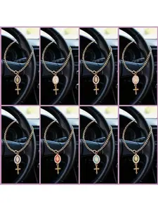 8Pcs Car Rosary for Rearview Mirror Saint Car Mirror Hanging Accessories Rearview Auto Rosary Hanging Catholic Medal for Truck Motorcycle Accessories Decors - Home Improvement.