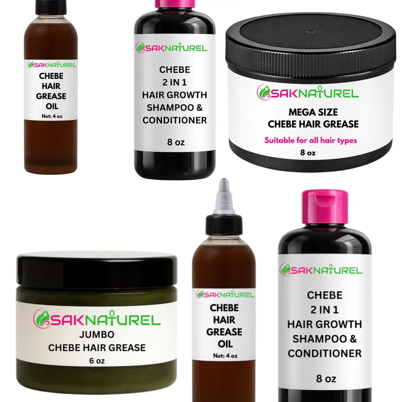 CHEBE HAIR GREASE Rosemary Fenugreek Hair Growth oil - Long Hair - Thick Hair - Hair Growth - Ayurverdic Hair growth oil - Rosemary Hair Oil - Hibiscus Hair growth oil - Indian Hair Growth oil - Herbal Chebe Hair Growth Oil Edge Growth Grease-Peppermint