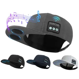 Wireless Bluetooth sports baseball cap and headphones, breathable and sweat-proof adjustable headband music cap, high-definition microphone for hands-free calling, removable and washable sun-protective mesh fabric.
