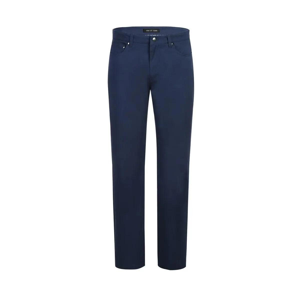 Mens Five Pocket Cotteon Strech Chino Dress Pant in Blue
