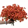 Artificial Flower (12/24pcs/set), Faux Flower for Fall & Halloween Decoration, UV Resistant Colorful Fake Bouquet for Home, Garden Party, Wedding & Halloween Party.