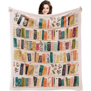 Book Lovers Gifts for Women Readers, Reading Blanket for Readers, Unique Bookish Book Club Birthday Christmas Reading Librarian Gifts Blanket 60"x50" (Pink)