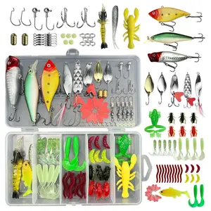 Lure Set Freshwater Saltwater Hard Soft Lures Ray Frog Carp Sesame Shiny Soft Minnow Fish Bait, Fishing Accessories