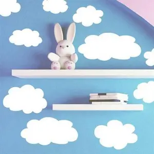 Kids Fluffy Cloud Wall Decals - Decorative Vinyl Stickers for Room Decor