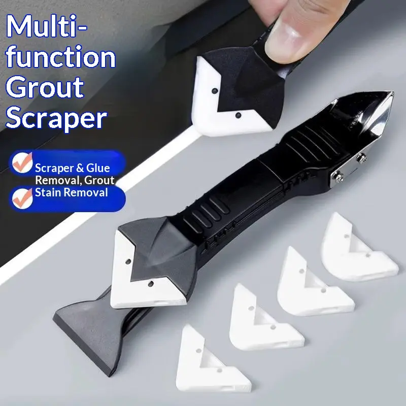 Multifunctional Magic Caulk Scraper - Seam Smoothing Tool, Caulking Applicator & Remover for Glass, Waterproof Sealing Hand Tool for Masonry & Tiling