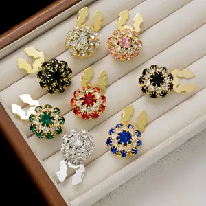 8 Sets Jeans Button Waist Adjuster Set, No Sewing Required, Detachable Decorative Buttons, DIY Shirt Sleeve Studs, Clothing Accessories, Adjustable Buttons, Rhinestone