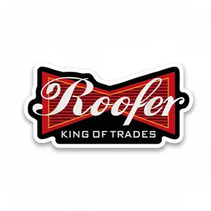 Funny Roofer Vinyl Sticker, Roofing Gift Waterproof Decal for Construction Workers, Helmet, Toolbox, Laptop WR7