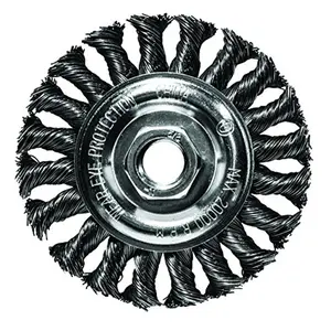 212 MAIN Knotted Wire Wheel Brush, 4x0.63x11 in Narrow Reach Tool for Reptile & Amphibian Cleaning, Rust Removal Products, Weld Prep Tool with Corner-Cleaning Capability