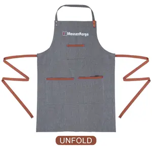 Chef Work Apron, For Professional Kitchens & Restaurant Use, Fabric with Large Pockets for Daily Prep Tool | CO-STAR
