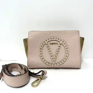 Pre-owned Valentino Calfskin Crossbody Bags Kiki Rockstud Rose Pink LNL0404