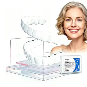 [3 Pairs ]Viral Smile Hack: Snap On Veneers - InstantPorcelain Look Smile Upgrade Cover for Perfect ConfidenceSoft Flexible Moldable Adjustable No Pain ReusableCosmetic Teeth & Daily Use (Oral Care Category)