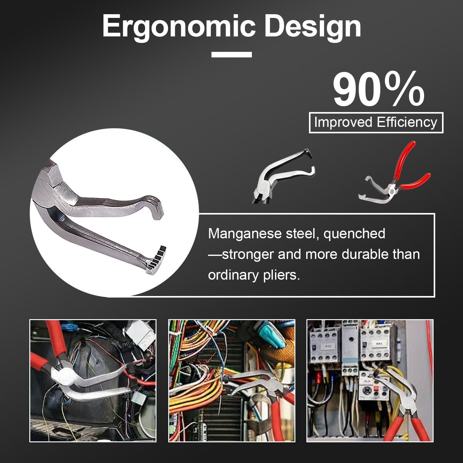Automotive Electrical Disconnect Plier, 60° Connector Separator Pliers, Electrical Connector Removal Tool, Universal Auto Repair Tool for Most Vehicles
