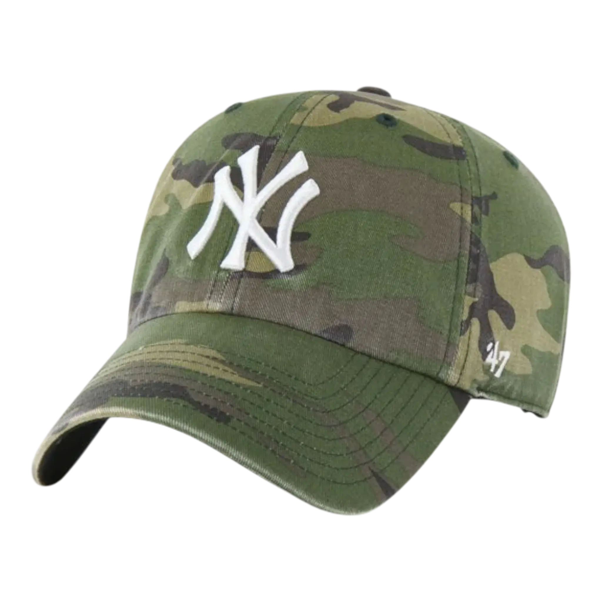 47 Brand Clean Up New York Yankees Strapback in Camo | Adjustable Cap