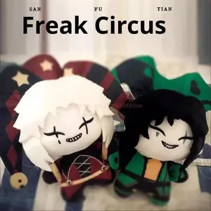 10cm Pierrot Harlequin Plush Toys The Freak Circus Anime Cute Soft Doll Cosplay Game Periphery Keychain Festival Gifts for Kids