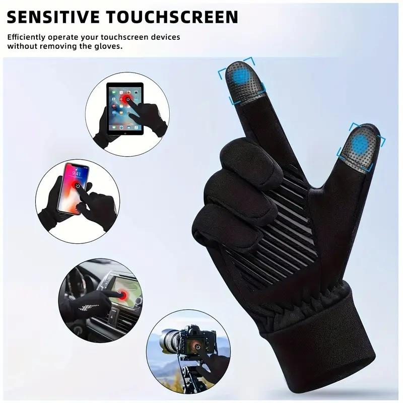 Winter Gloves Women Men Ski Gloves Liners Thermal Warm Touch Screen, Perfect for Cycling, Running, Driving, Hiking, Walking, Texting, Freezer Work, Gardening, and Daily Activities winter gloves full finger