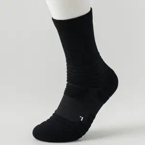 Sports Socks Men and Women Solid Color Basic Style Badminton Running Hiking Outdoor Men's Basketball Socks