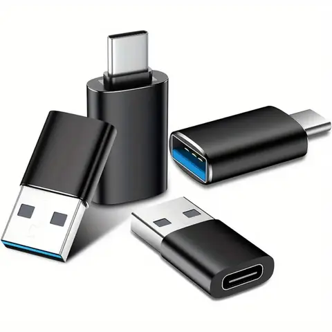 USB Female To USB C Male OTG Adapter, 2pcs Type C Female To A Male Charger Converter, Fast Charging, Seamless Charging, Charging, Compatibility, Phone For AirPods, Portable, Compact, Transformation Adapter, Effortless, Aluminum Alloy, Durable