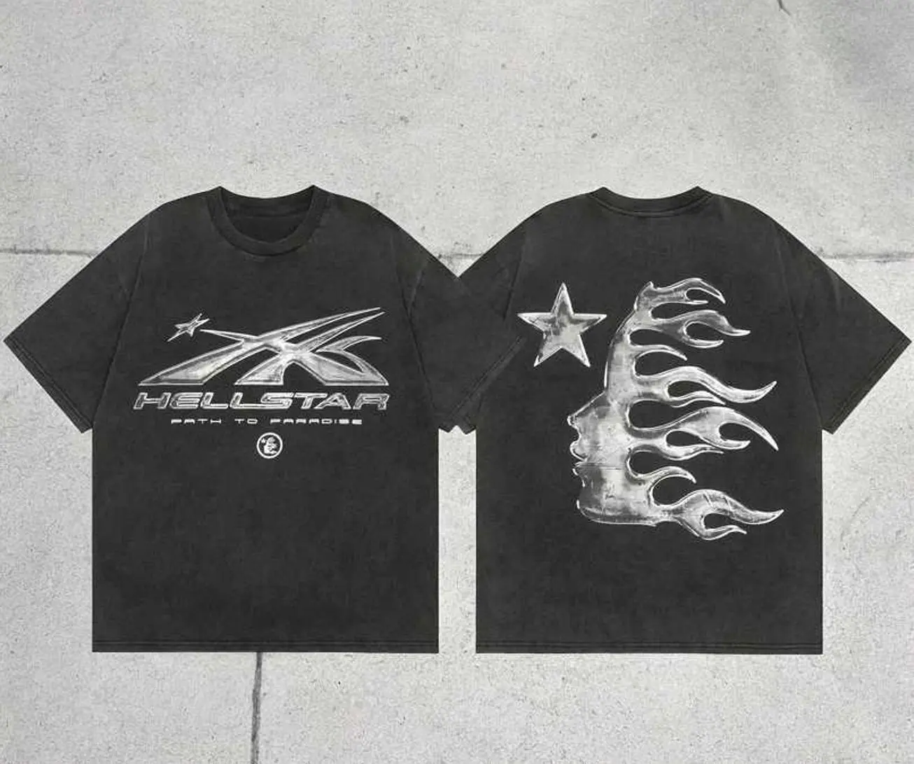 White Hell-star Breaking News Y2K Aesthetic T Shirt, Harajuku Tee, Goth Punk T-Shirt, Alternative Clothing, Y2k Graphic Shirt, Unisex Shirt, Cotton Shirt, Vintage Shirt, Crewneck Shirt, Streetwear, Oversized T-Shirt 1XZ