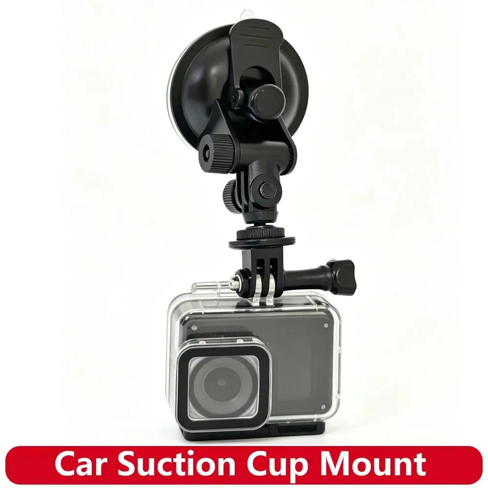 Car Suction Cup Mount, 68mm Adjustable Vehicle Window Windshield Holder for GoPro Hero 13-9, Insta360, SJCAM, AKASO, DJI OSMO Action Cameras for POV Filming
