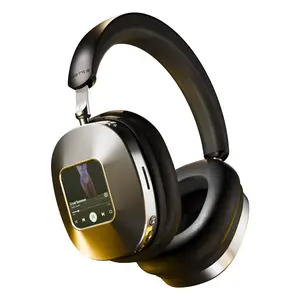 Vernte Smart Wireless Headphones, with ANC, LTE, Voice Assistant, Android lite, 2” Screen, Apps, Spatial Audio, 4+128GB, Over-Ear (Black) Cable Charging